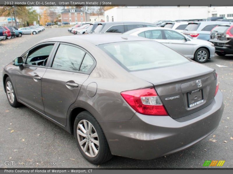 Urban Titanium Metallic / Stone 2012 Honda Civic EX-L Sedan