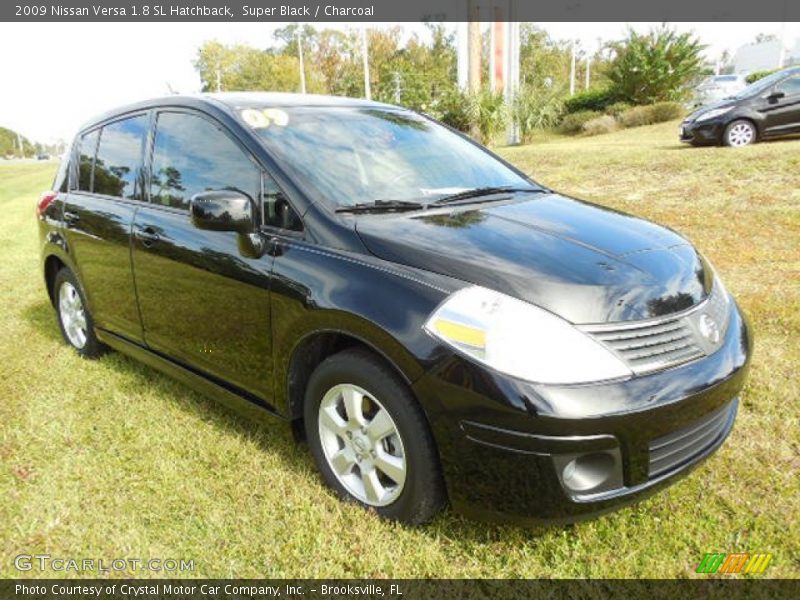 Super Black / Charcoal 2009 Nissan Versa 1.8 SL Hatchback