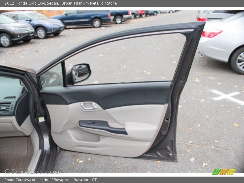 Urban Titanium Metallic / Stone 2012 Honda Civic EX-L Sedan