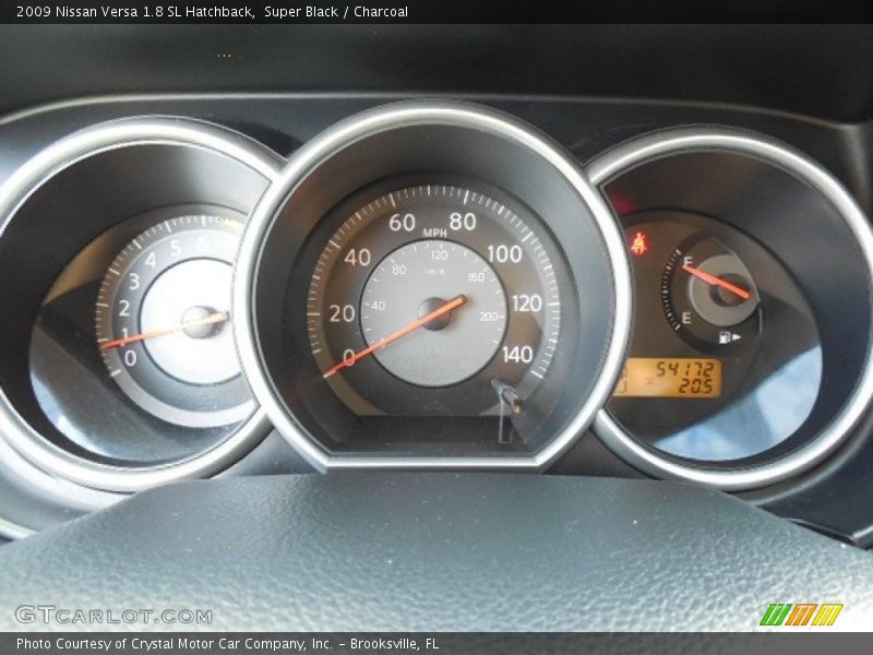 Super Black / Charcoal 2009 Nissan Versa 1.8 SL Hatchback