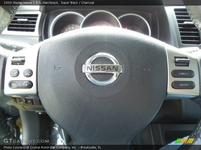 Super Black / Charcoal 2009 Nissan Versa 1.8 SL Hatchback