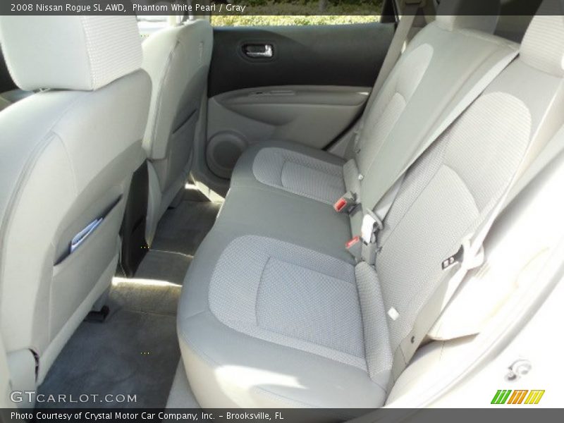 Phantom White Pearl / Gray 2008 Nissan Rogue SL AWD