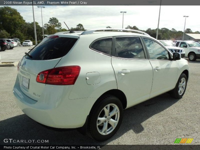 Phantom White Pearl / Gray 2008 Nissan Rogue SL AWD