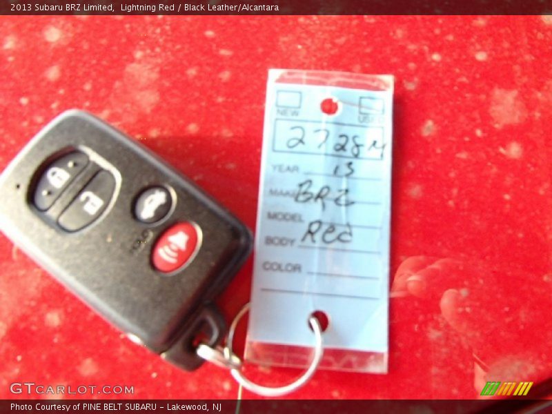 Lightning Red / Black Leather/Alcantara 2013 Subaru BRZ Limited