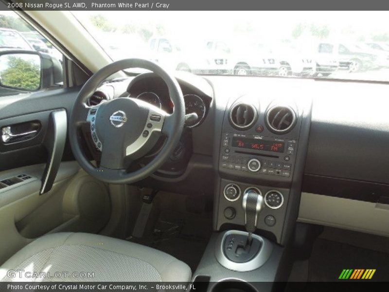 Phantom White Pearl / Gray 2008 Nissan Rogue SL AWD