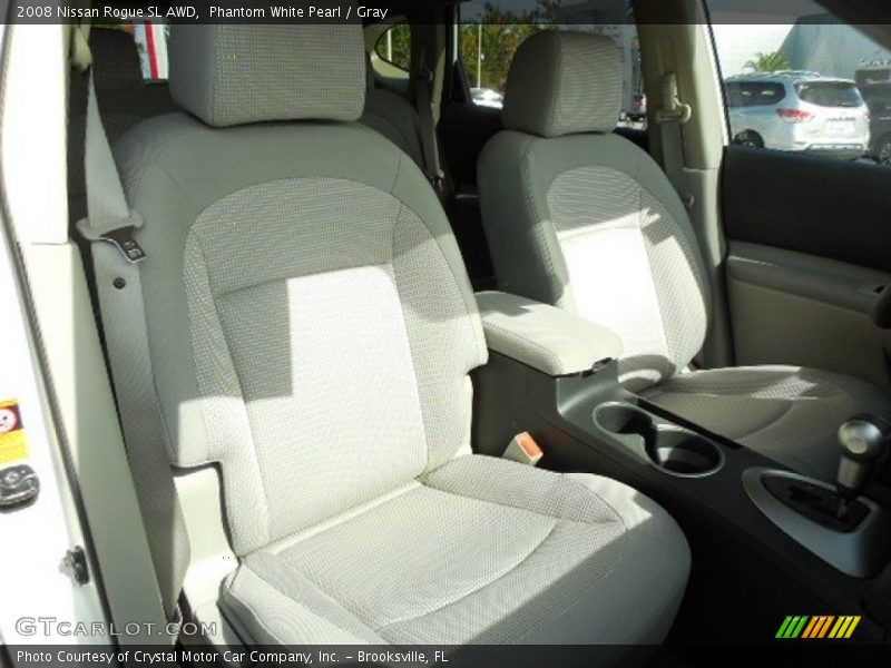 Phantom White Pearl / Gray 2008 Nissan Rogue SL AWD