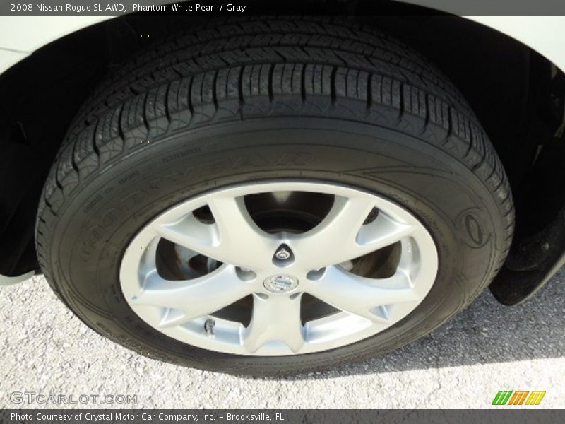 Phantom White Pearl / Gray 2008 Nissan Rogue SL AWD
