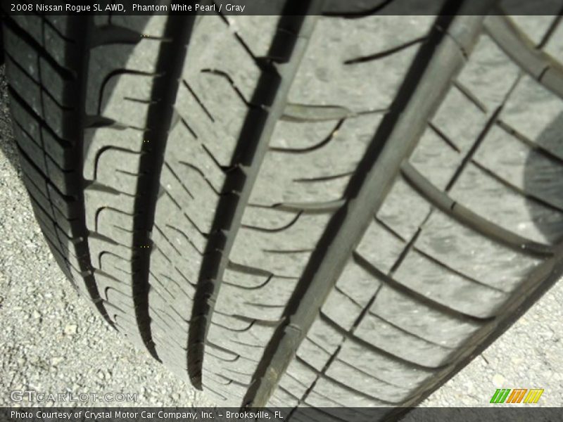 Phantom White Pearl / Gray 2008 Nissan Rogue SL AWD