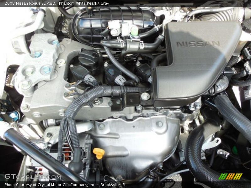 Phantom White Pearl / Gray 2008 Nissan Rogue SL AWD
