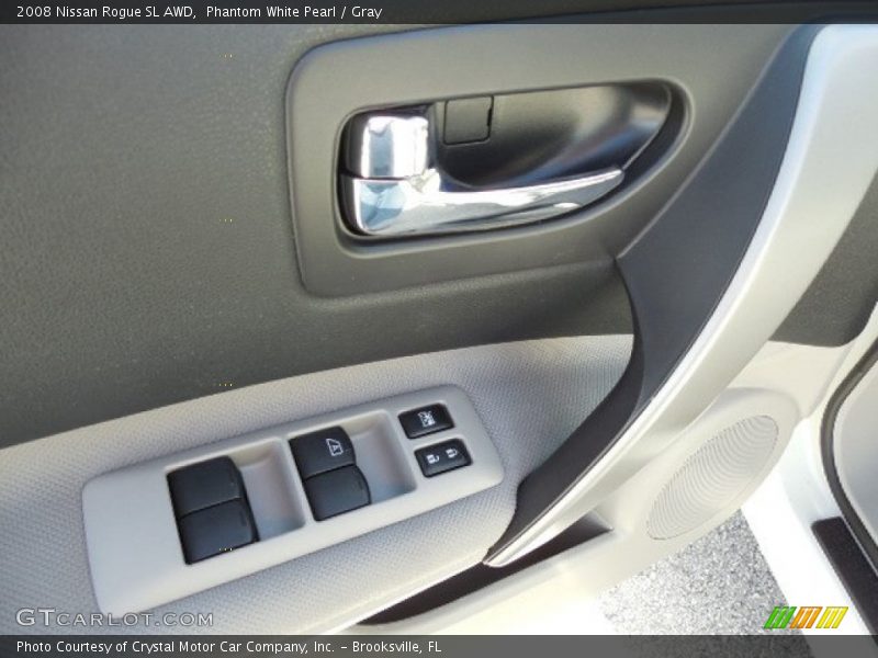 Phantom White Pearl / Gray 2008 Nissan Rogue SL AWD