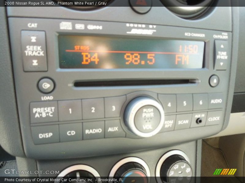 Phantom White Pearl / Gray 2008 Nissan Rogue SL AWD