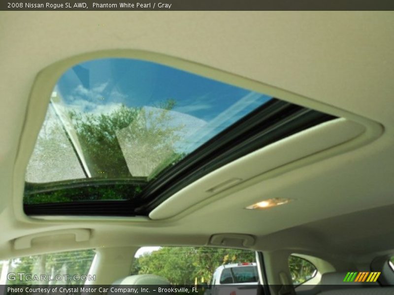 Phantom White Pearl / Gray 2008 Nissan Rogue SL AWD