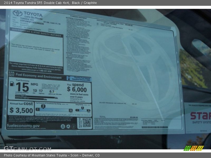 Black / Graphite 2014 Toyota Tundra SR5 Double Cab 4x4