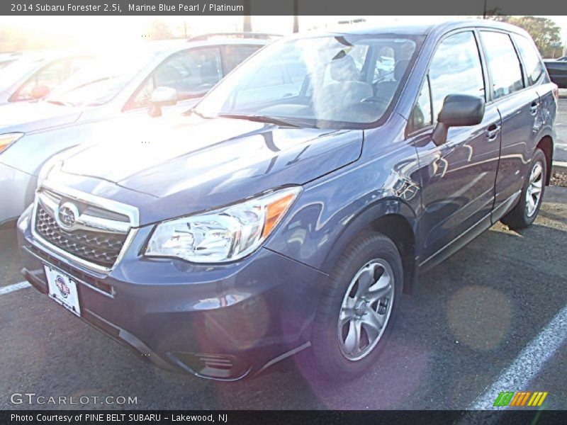 Marine Blue Pearl / Platinum 2014 Subaru Forester 2.5i