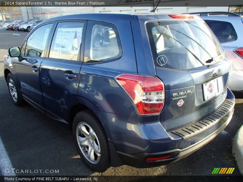 Marine Blue Pearl / Platinum 2014 Subaru Forester 2.5i