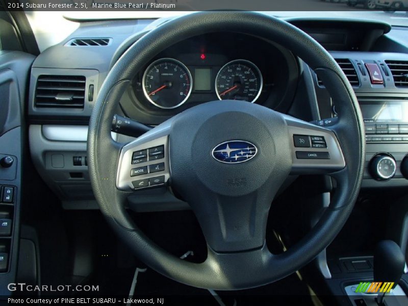 Marine Blue Pearl / Platinum 2014 Subaru Forester 2.5i