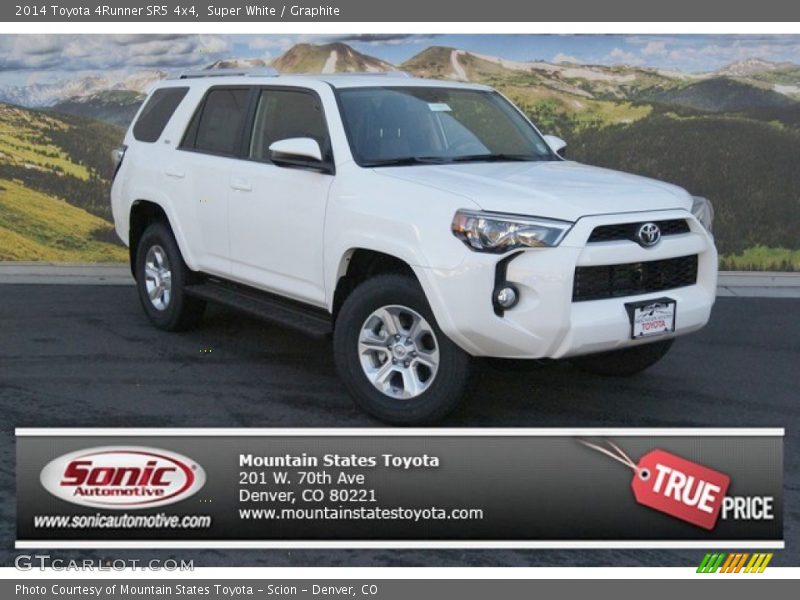 Super White / Graphite 2014 Toyota 4Runner SR5 4x4