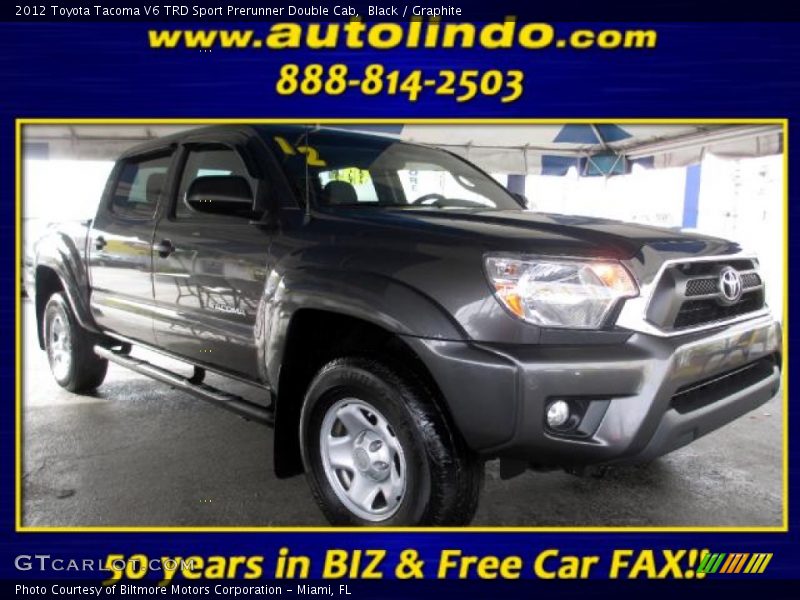 Black / Graphite 2012 Toyota Tacoma V6 TRD Sport Prerunner Double Cab