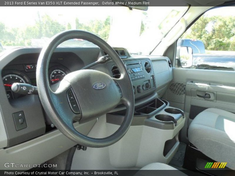 Oxford White / Medium Flint 2013 Ford E Series Van E350 XLT Extended Passenger