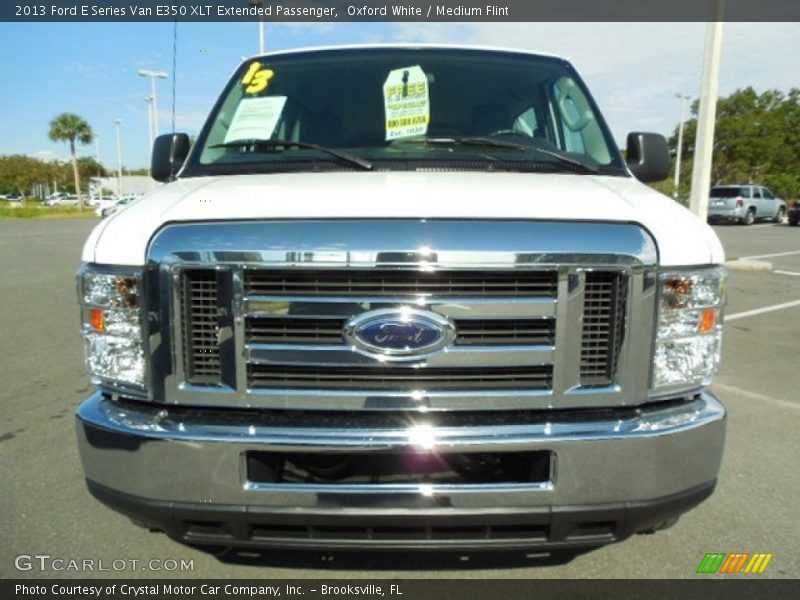 Oxford White / Medium Flint 2013 Ford E Series Van E350 XLT Extended Passenger