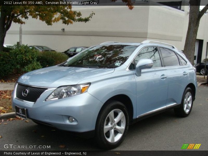 Cerulean Blue Metallic / Light Gray 2012 Lexus RX 350 AWD