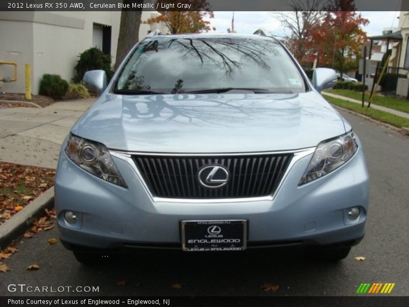 Cerulean Blue Metallic / Light Gray 2012 Lexus RX 350 AWD