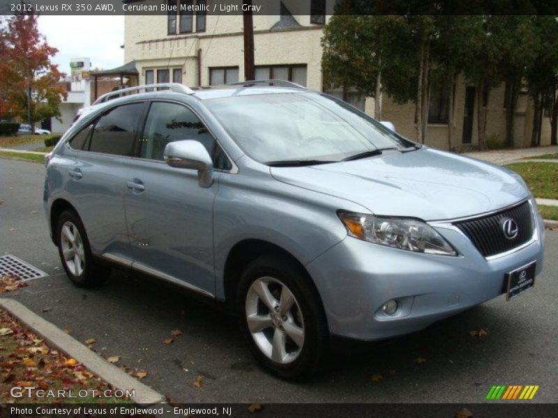 Cerulean Blue Metallic / Light Gray 2012 Lexus RX 350 AWD