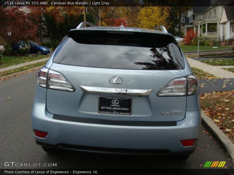 Cerulean Blue Metallic / Light Gray 2012 Lexus RX 350 AWD