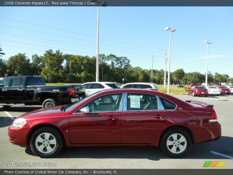 Red Jewel Tintcoat / Gray 2008 Chevrolet Impala LT
