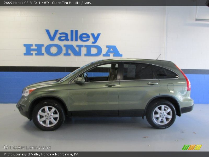 Green Tea Metallic / Ivory 2009 Honda CR-V EX-L 4WD