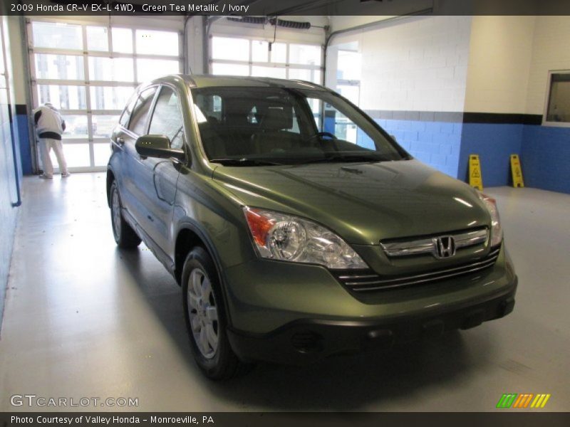 Green Tea Metallic / Ivory 2009 Honda CR-V EX-L 4WD