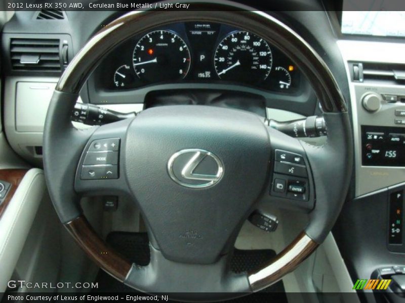 Cerulean Blue Metallic / Light Gray 2012 Lexus RX 350 AWD