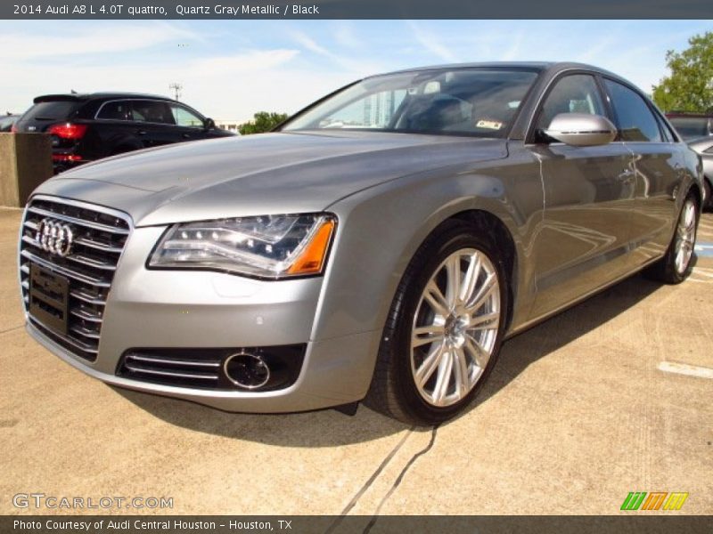 Quartz Gray Metallic / Black 2014 Audi A8 L 4.0T quattro