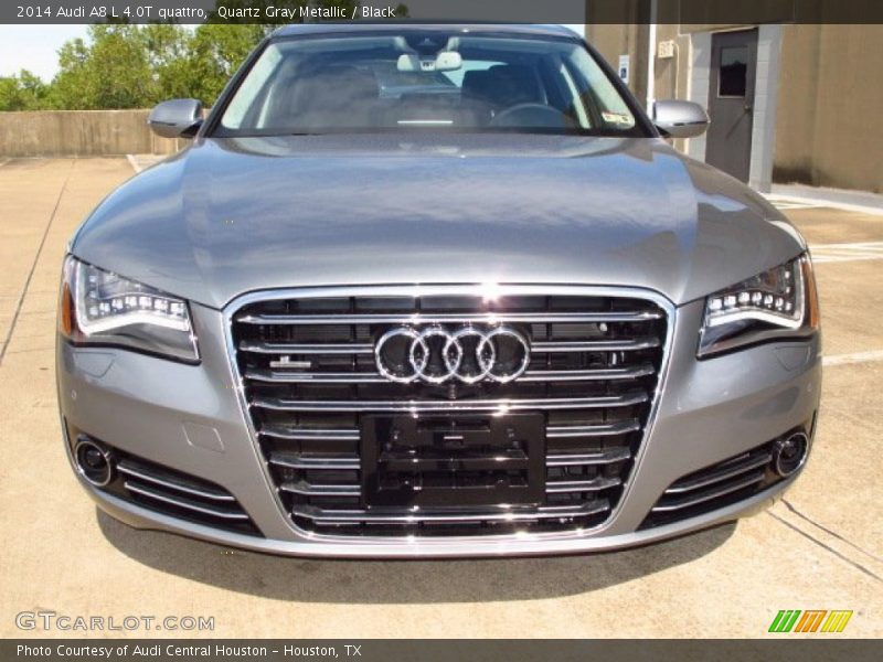 Quartz Gray Metallic / Black 2014 Audi A8 L 4.0T quattro