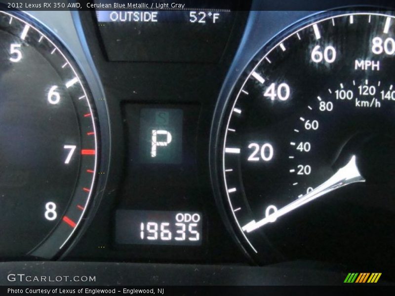 Cerulean Blue Metallic / Light Gray 2012 Lexus RX 350 AWD