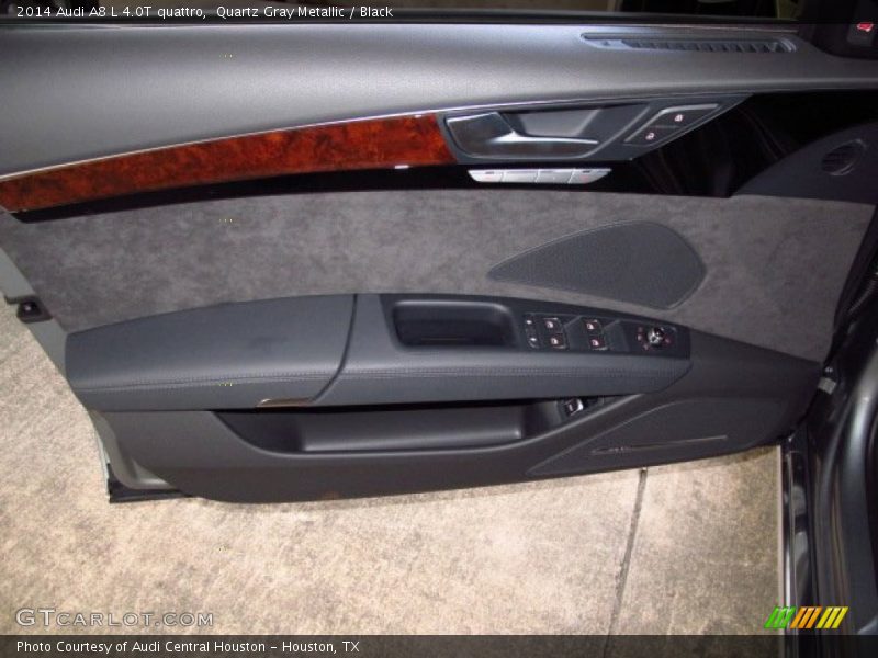 Quartz Gray Metallic / Black 2014 Audi A8 L 4.0T quattro