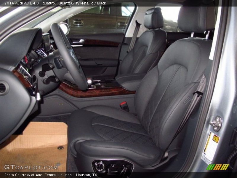Quartz Gray Metallic / Black 2014 Audi A8 L 4.0T quattro