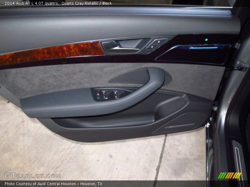 Quartz Gray Metallic / Black 2014 Audi A8 L 4.0T quattro