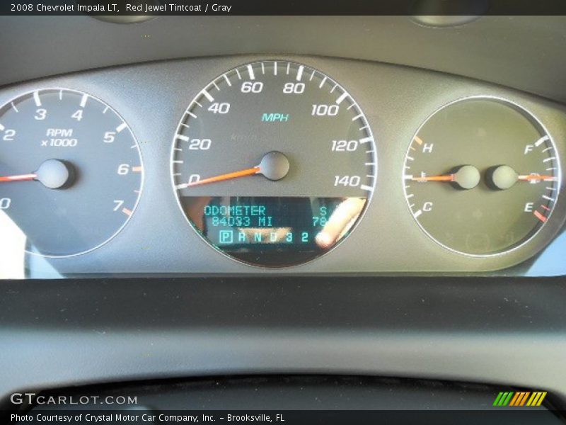Red Jewel Tintcoat / Gray 2008 Chevrolet Impala LT