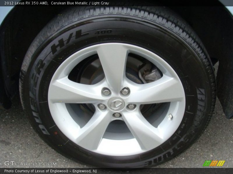 Cerulean Blue Metallic / Light Gray 2012 Lexus RX 350 AWD