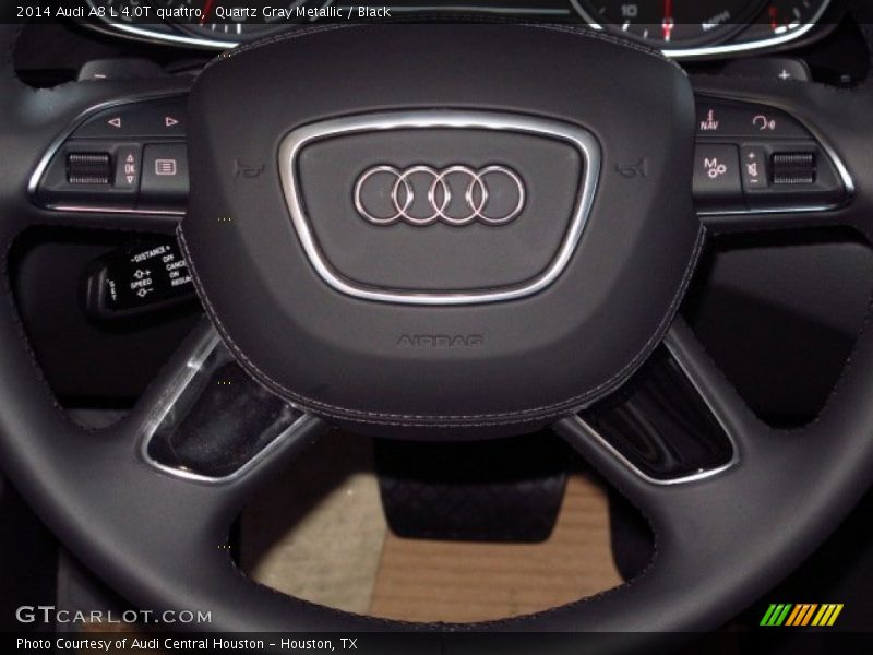 Quartz Gray Metallic / Black 2014 Audi A8 L 4.0T quattro