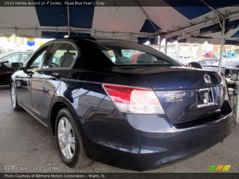 Royal Blue Pearl / Gray 2010 Honda Accord LX-P Sedan