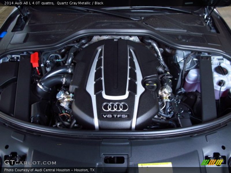 Quartz Gray Metallic / Black 2014 Audi A8 L 4.0T quattro