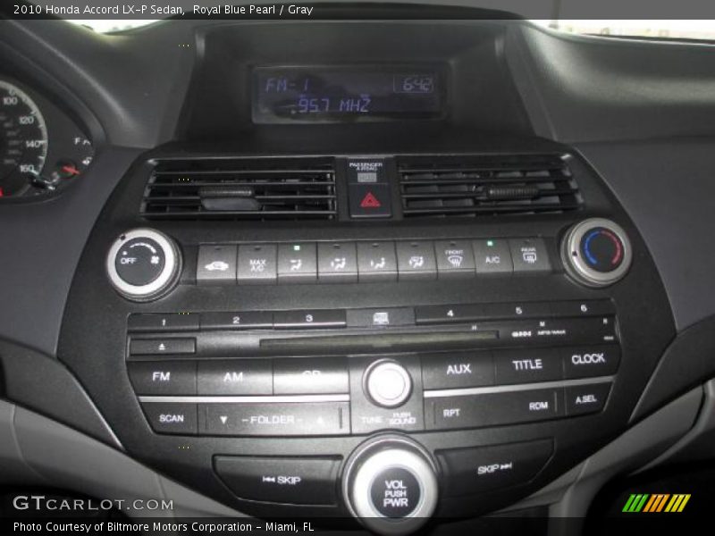 Royal Blue Pearl / Gray 2010 Honda Accord LX-P Sedan
