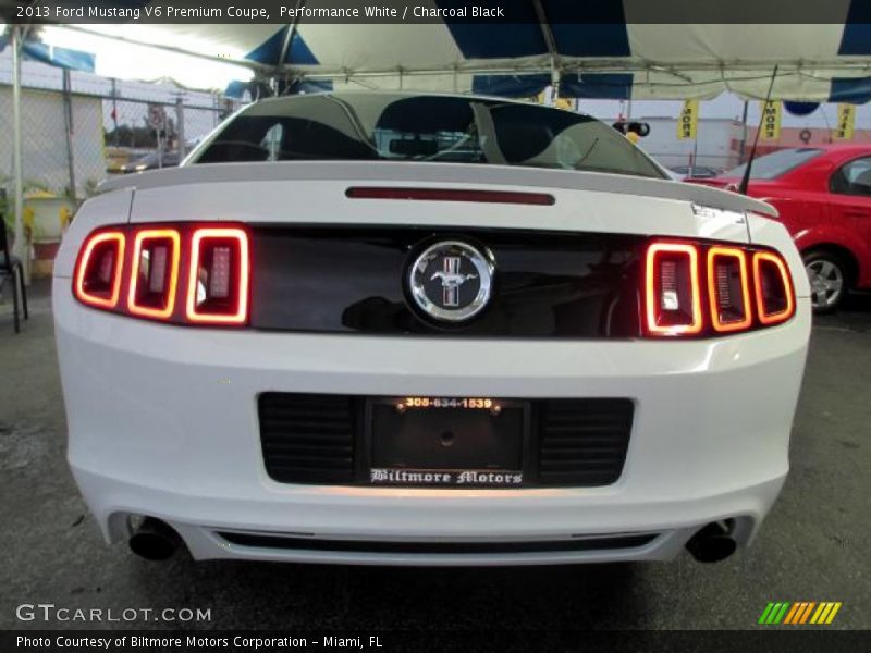 Performance White / Charcoal Black 2013 Ford Mustang V6 Premium Coupe