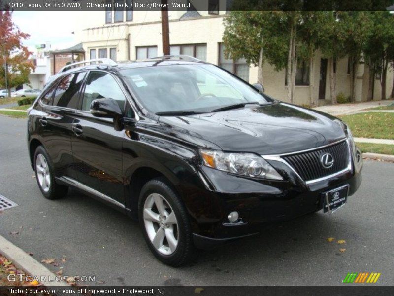 Obsidian Black / Black/Brown Walnut 2010 Lexus RX 350 AWD