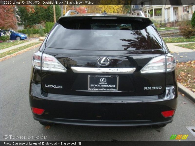 Obsidian Black / Black/Brown Walnut 2010 Lexus RX 350 AWD