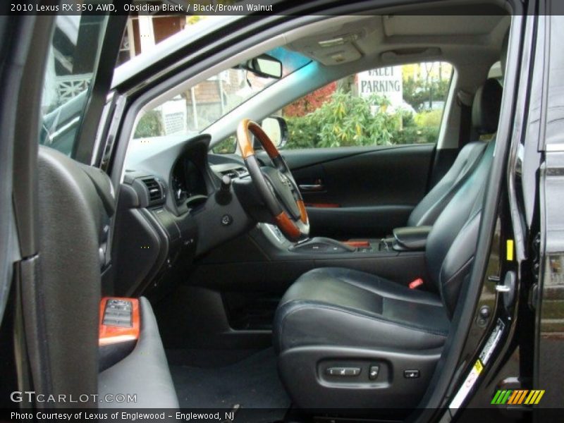 Obsidian Black / Black/Brown Walnut 2010 Lexus RX 350 AWD