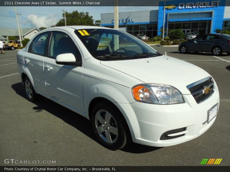 Summit White / Charcoal 2011 Chevrolet Aveo LT Sedan