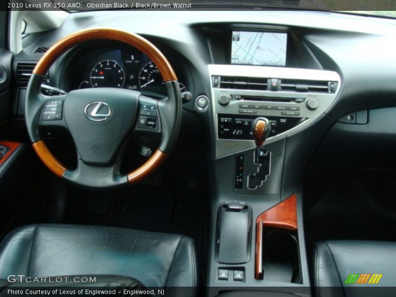 Obsidian Black / Black/Brown Walnut 2010 Lexus RX 350 AWD